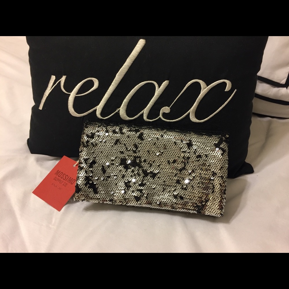Silver Sequined Clutch